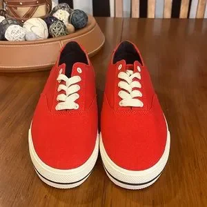 Polo Ralph Lauren CP RL-92 1992 Canvas Shoes 90s 132102 Red Size 8D Vintage NWT Polo Ralph Lauren | Shoes | Polo Ralph Lauren Cp93 Regatta  main image 4